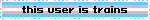 trans flag blinkie saying this user is trans